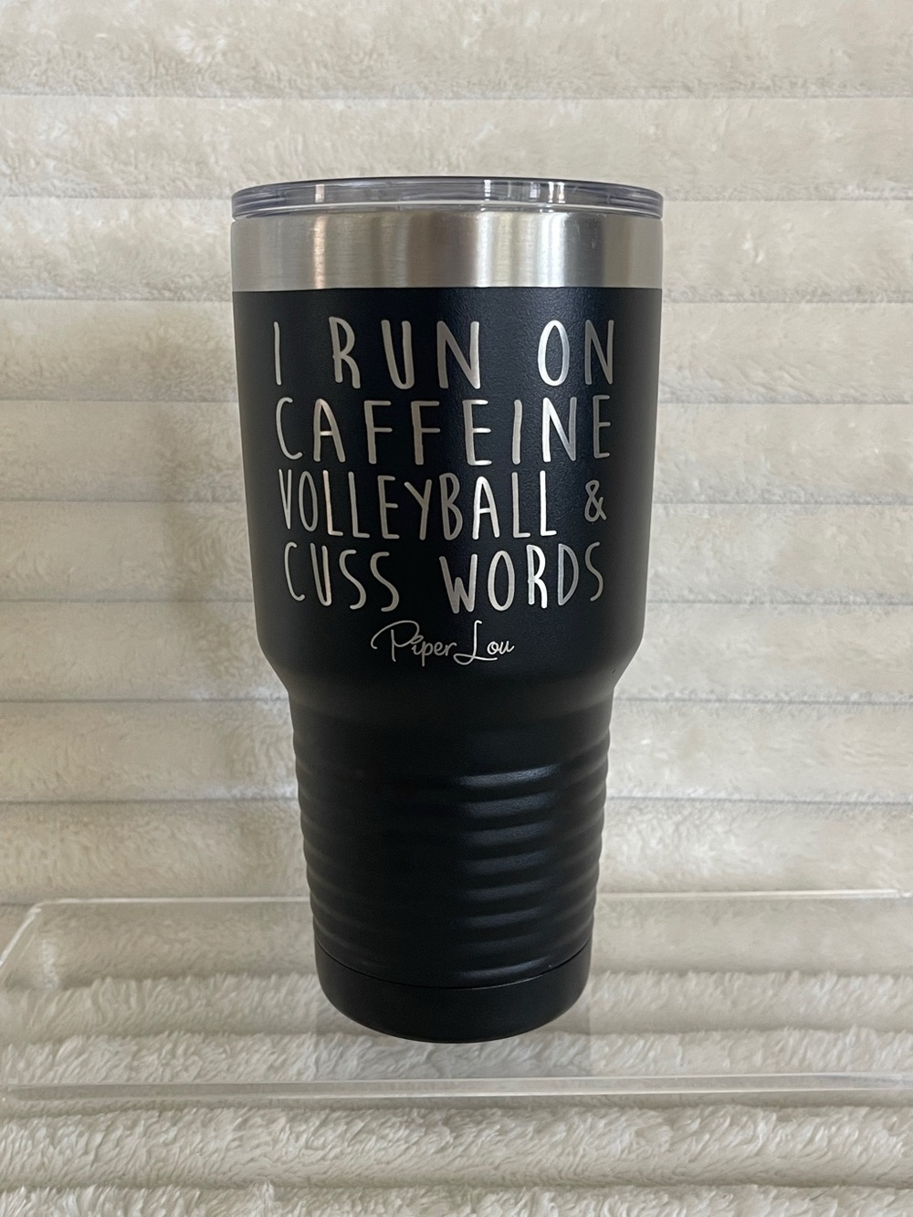 32oz. Piper Lou Caffeine, Volleyball, and Cuss Words Insulated Tumbler